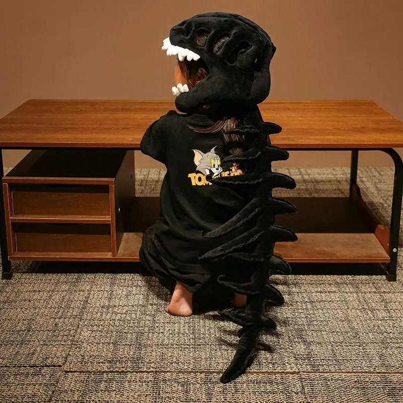 Dinosaur Skeleton Headgear Pillow - 4 Colors Perfect for Party Cosplay & Cozy Sofa Lounging — image 11