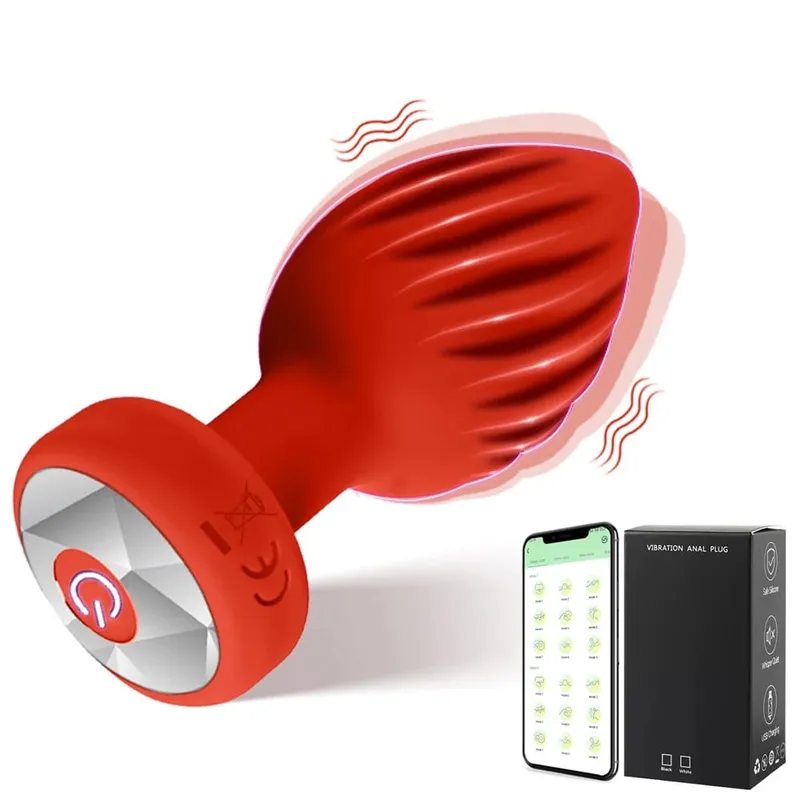 Drahtlose Bluetooth Anal Plug Vibrator Weibliche Vagina Stimulator APP Fernbedienung Butt Plug Massage Erwachsene Sex Spielzeug für Mann Frauen — image 12