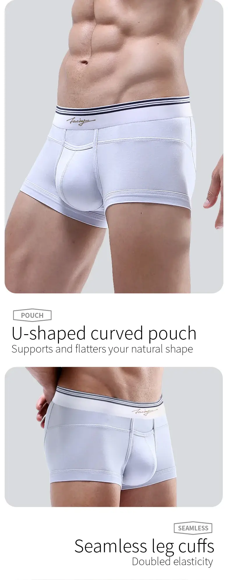52025 Men's Premium MicroModal Boxers (3-Pack) – Ultra-Soft Silky Fabric, U-Shaped Contour Pouch and Comfortable Modern Fit — image 7