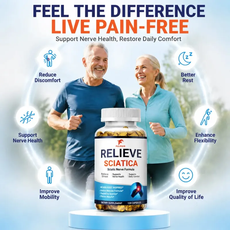 Relieve Sciatica Capsules Support Lower Lumbar Sciatic Hip Thigh Leg Foot Nerve & Joint Health Relax Muscles Flexibility — image 2