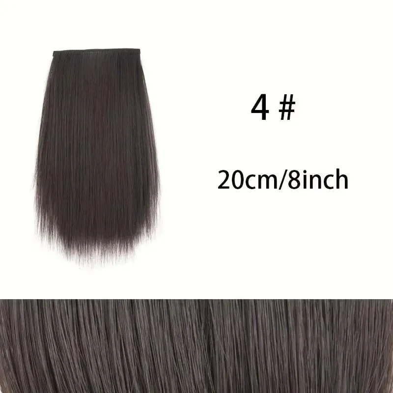 Seamless Synthetic Clip Ins Bangs Hair Extension With Secure BB Clips Thick Lining of Hair Top Side Cover Hairpieces for Women