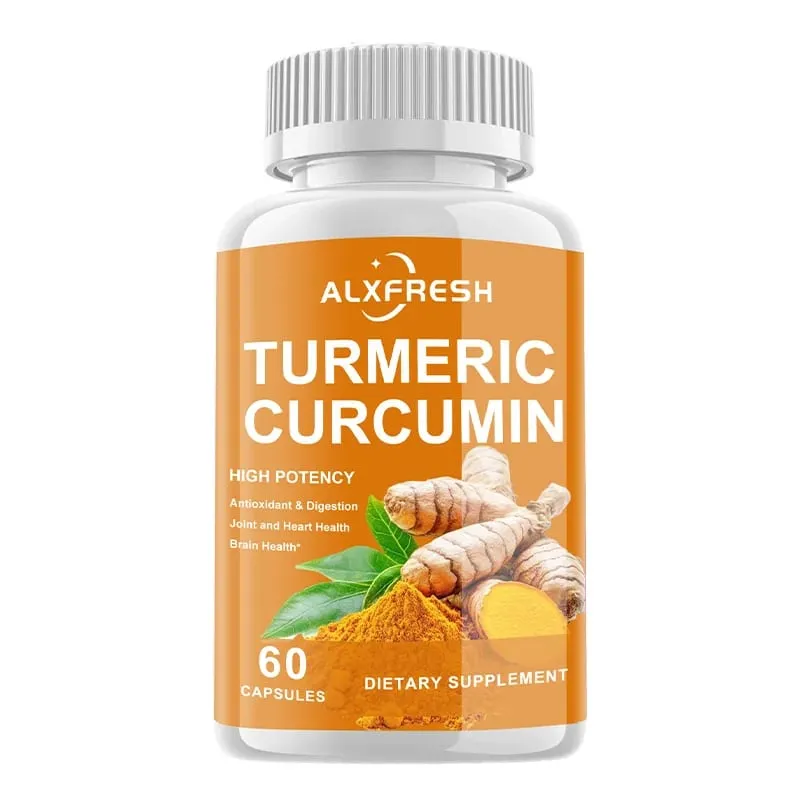 Curcumin Capsules Potent Anti-inflammatory Effects Relieve Joint Swelling Stiffness Slow Aging Improve Mood Promote Digestion