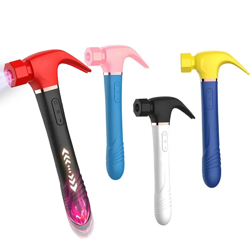 Hammer Vibrator Multifunctional Sex Machine G Spot Stimulation Telescopic Dildo Vaginal Masage Cit Sucking Female Masturbator — image 1