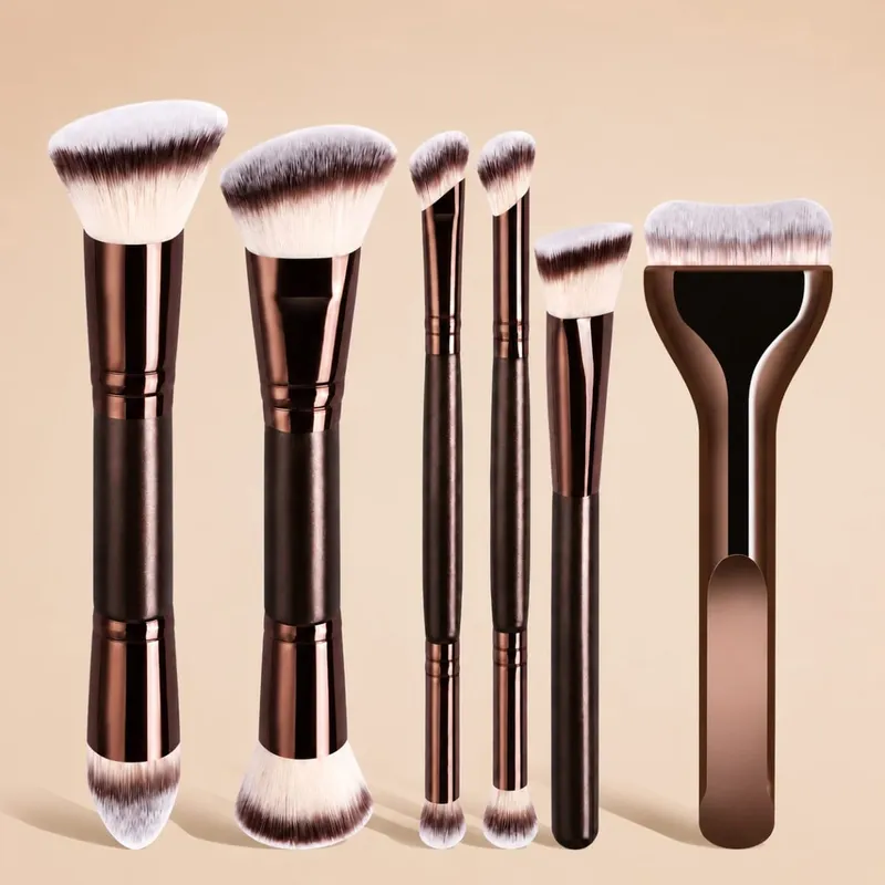 Professional Dual-Ended Makeup Brush Set with Foundation Contour Blush Powder Eyeshadow and Concealer Brushes Soft Syntheti — image 7