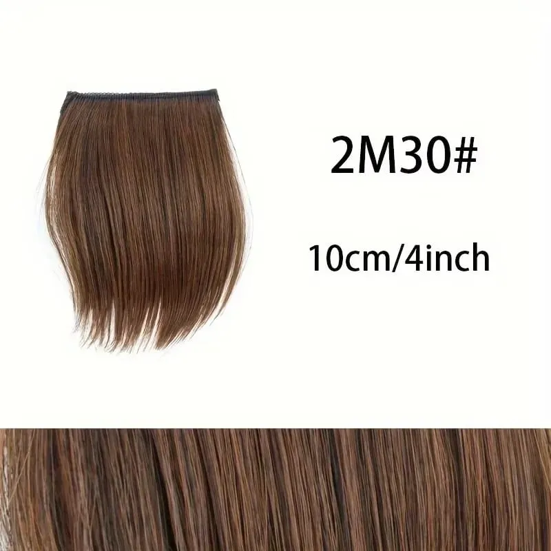 Seamless Synthetic Clip Ins Bangs Hair Extension With Secure BB Clips Thick Lining of Hair Top Side Cover Hairpieces for Women — image 17