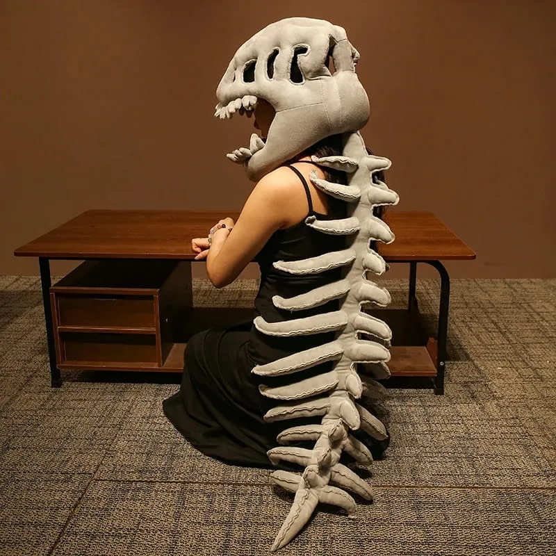 Dinosaur Skeleton Headgear Pillow - 4 Colors Perfect for Party Cosplay & Cozy Sofa Lounging — image 12