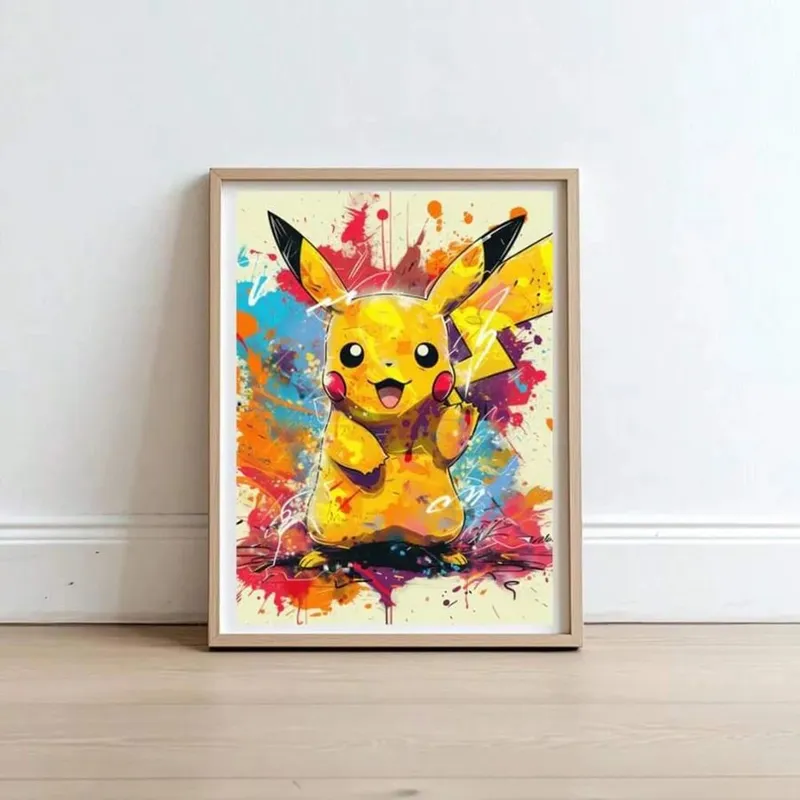 Anime Pokemon Pikachu Charmander Bulbasaur Squirtle Poster HD Canvas Painting Home Living Room Painting Wall Art Children's Gift