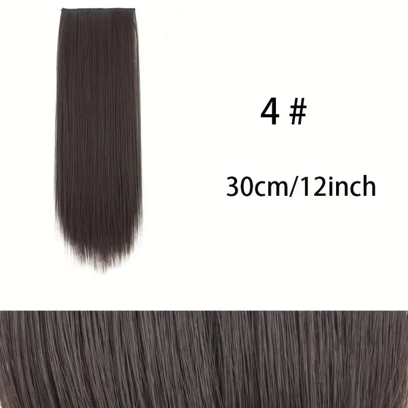 Seamless Synthetic Clip Ins Bangs Hair Extension With Secure BB Clips Thick Lining of Hair Top Side Cover Hairpieces for Women — image 12