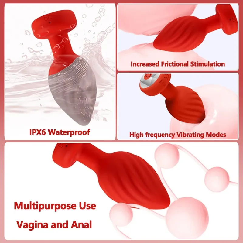 Drahtlose Bluetooth Anal Plug Vibrator Weibliche Vagina Stimulator APP Fernbedienung Butt Plug Massage Erwachsene Sex Spielzeug für Mann Frauen — image 3