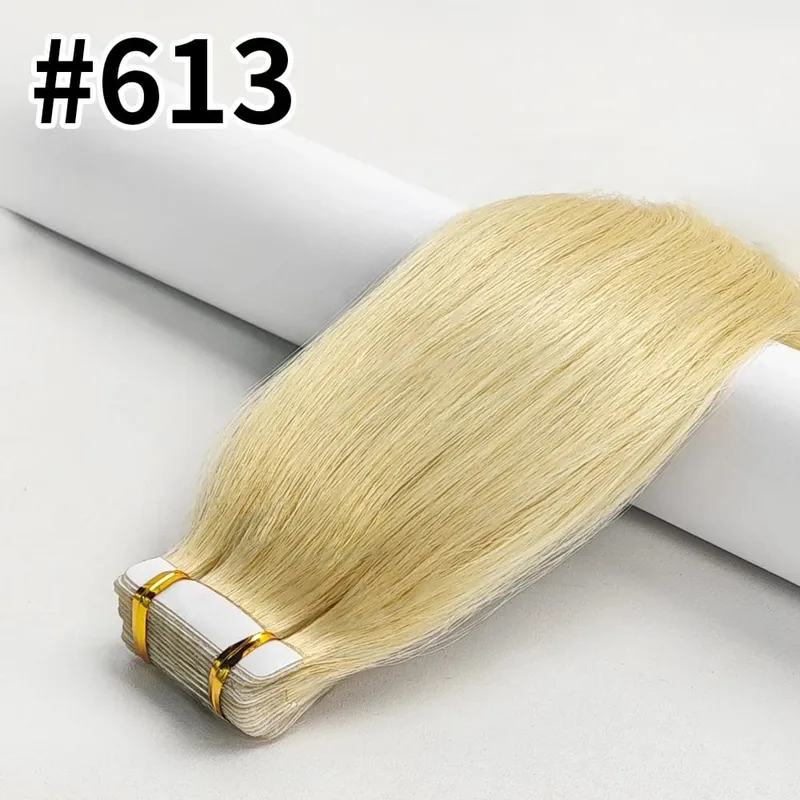 26 Inches Tape In Hair Extensions Straight 100% Human Hair Adhesive Replaceable Seamless Skin Weft Tape 20/40pcs Hair For Women — image 12