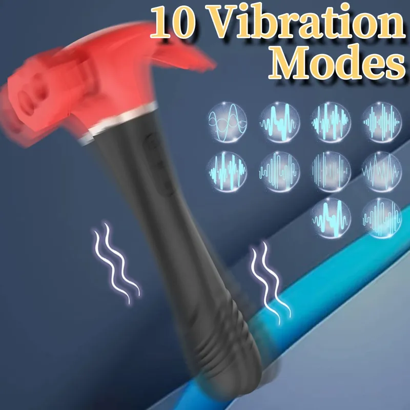 Hammer Vibrator Multifunctional Sex Machine G Spot Stimulation Telescopic Dildo Vaginal Masage Cit Sucking Female Masturbator — image 2