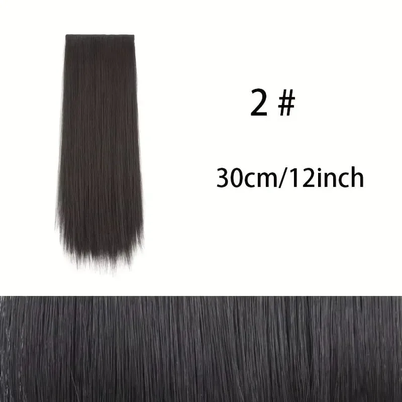 Seamless Synthetic Clip Ins Bangs Hair Extension With Secure BB Clips Thick Lining of Hair Top Side Cover Hairpieces for Women — image 10