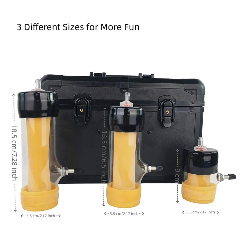 Automatic Male Masturbator 99 Modes Vacuum Suction Stroker Variable Frequency Machine with 3 Replaceable Silicone Sleeves Dual Remote Controls Portable Storage Case for Men Adult Sex Toy — image 3