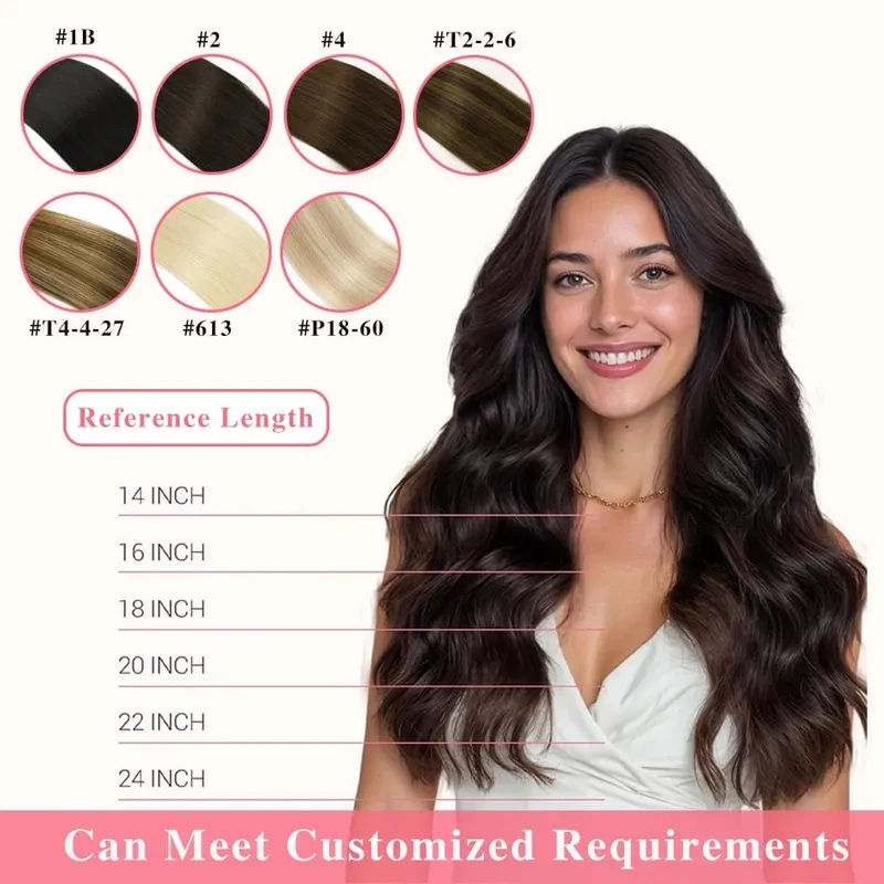 Tape in Hair Extensions Human Hair Remy Tape Ins Human Hair Extensions Seamless Silky Straight Skin Weft for Length and Volume — image 5