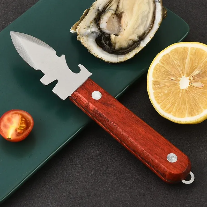 Oyster Knife Sharp-edged Shucker Shell Seafood Opener Tool Stainless Steel Clam Opener for Oyster Clam Toadfish Crab Shells — image 8