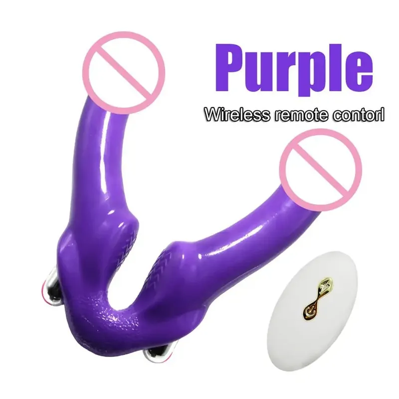 Strapless Strap on Dildo Vibrator Wireless Remote Control Double Penetration Vibration Adult Products Sex Toys For Women Lesbian — image 13