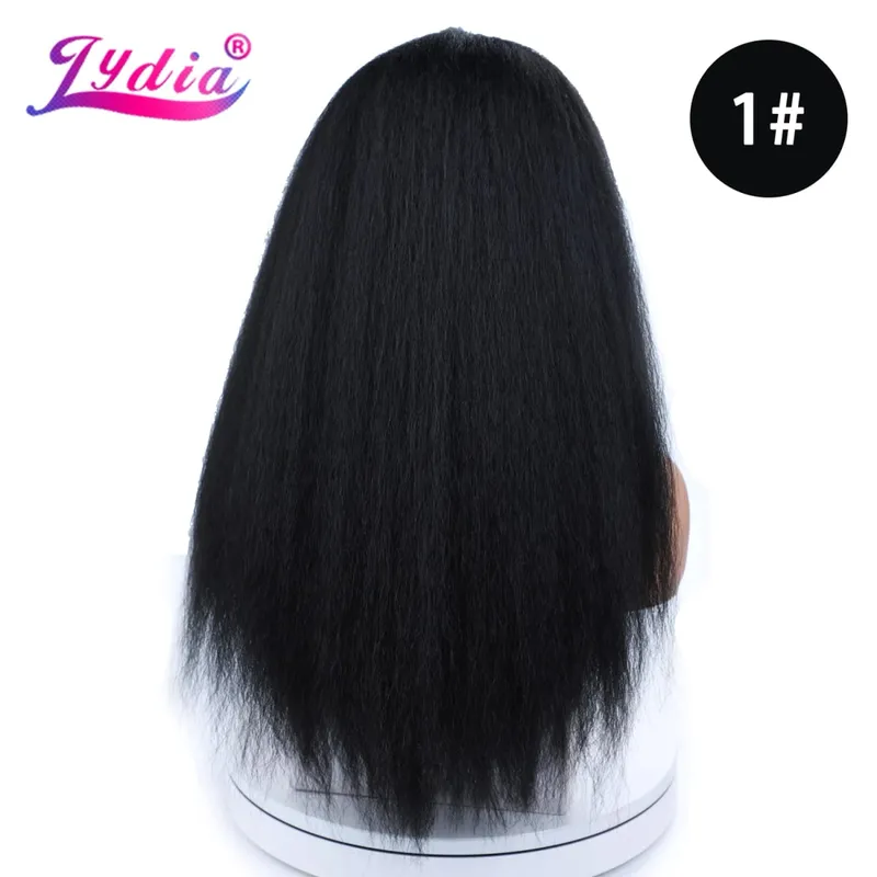 Lydia 8Pcs /Set With18Clips-In Synthetic Kinky Staight Hair Extensions Long Heat Resistant Hair-Pieces16-20 Inches Afro American