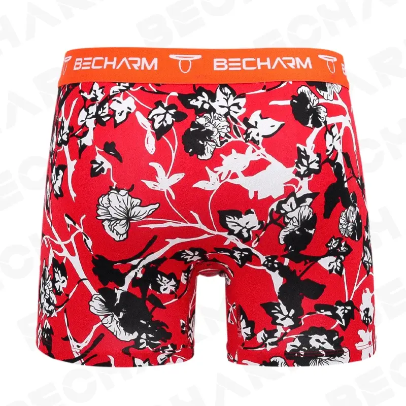Becharm Men's Panties Boxers Shorts Solid Gray Large Size Set Men Underpants Male Briefs Boxer Man Sexy Clothing Short Homme Hot — image 5