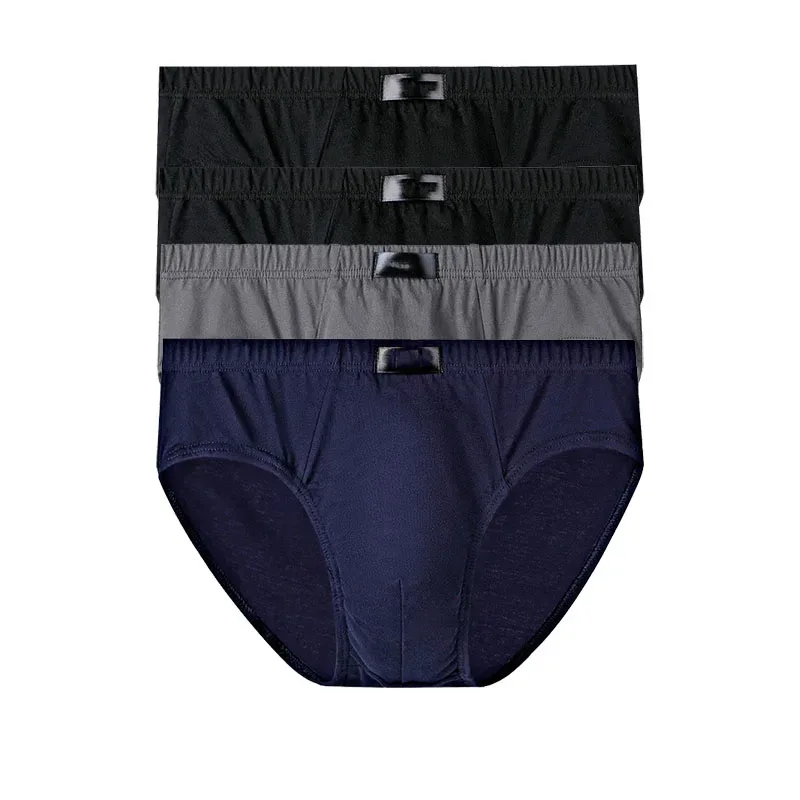 100% Cotton Mens Briefs Plus Size Men Underwear Panties Men's Breathable Solid Sexy Comfortable Shorts 5XL/6XL