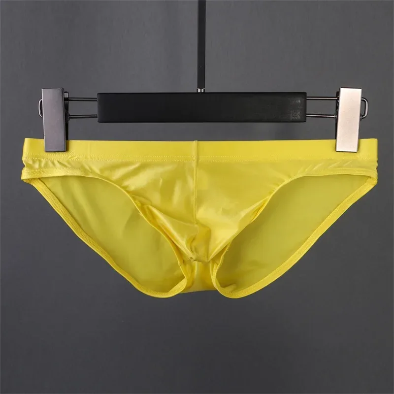 Men's Ice Silk Panties Sexy Underwear Man Briefs Ultra Thin Translucent Penis Pouch Low Waist Underpants Lingerie — image 17