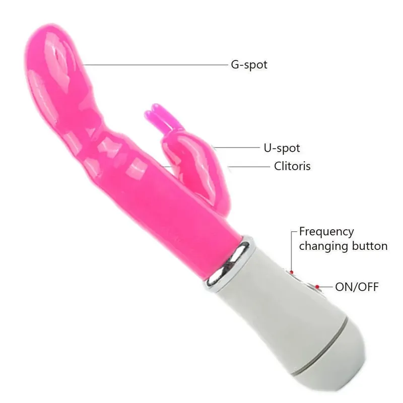 Vibromasseur lapin point G pour femmes, gode double Vibration étanche, masseur de vagin et de Clitoris, jouets sexuels pour adultes, produits érotiques — image 5