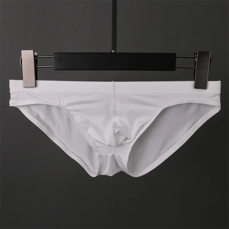Men's Ice Silk Panties Sexy Underwear Man Briefs Ultra Thin Translucent Penis Pouch Low Waist Underpants Lingerie — image 16