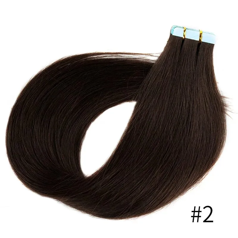 Doreen Copper Red Tape In Human Hair Extensions 16 to 22 Inch 50g/set PU Seamless Skin Weft 350# Colored Hair Extensions Tape in