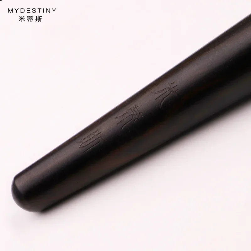 1 stk højkvalitets pro dyrehår i stor størrelse øjenskygge Makeup børster Eye Highlight Makeup børster Ibenholt håndtag kosmetiske værktøjer