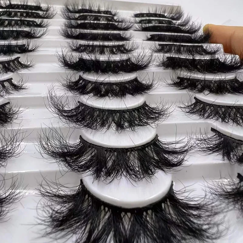 Řasy 3D norkové řasy Fluffy Soft Wispy Volume Natural Dlouhé umělé řasy Oční řasy Opakovaně použitelné líčení řas — image 2