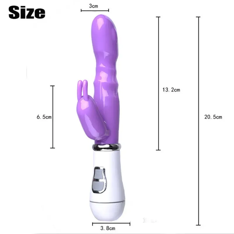 Vibromasseur lapin point G pour femmes, gode double Vibration étanche, masseur de vagin et de Clitoris, jouets sexuels pour adultes, produits érotiques — image 4