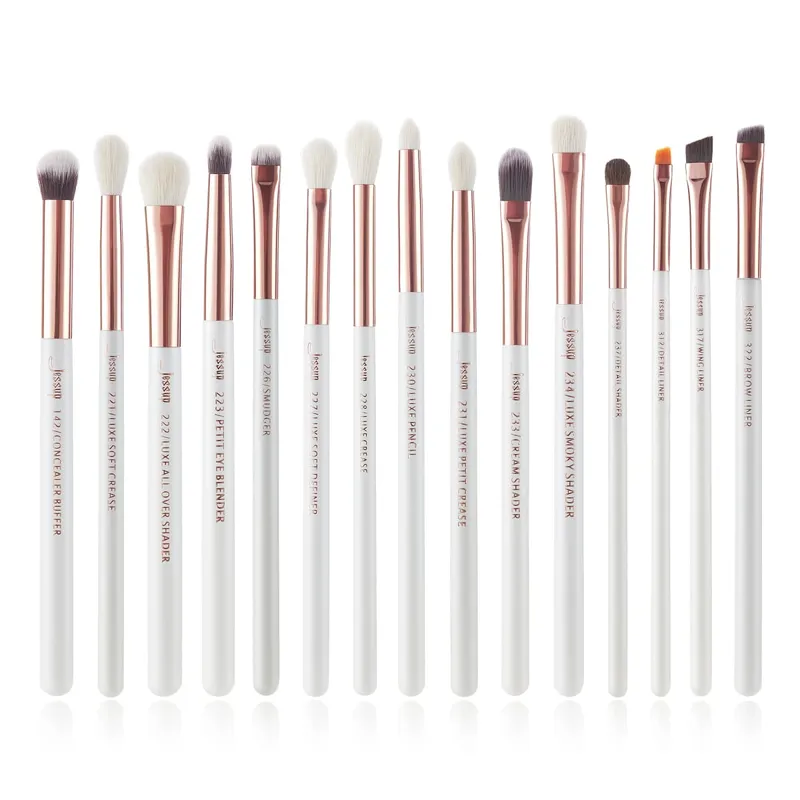 Jessup Professional แปรงแต่งหน้าแปรงแต่งหน้า 6-25 ชิ้นแปรงแต่งหน้าธรรมชาติสังเคราะห์ Foundation Powder Highlighter Pearl สีขาว T215 — image 11