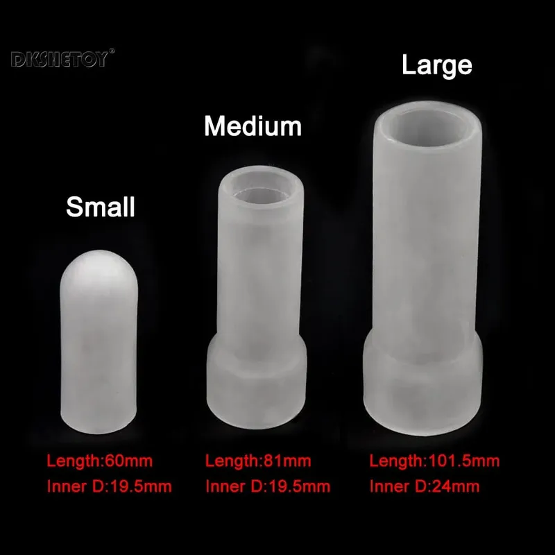 S/M/L Silicone Glans Protector Cap Mainan Seks Lengan Kemaluan Pembesaran Batang Pembesaran Lengan Pengusung Untuk Bekalan Dewasa Zakar — image 4