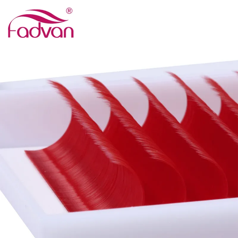 Fadvan Long 15-20mm Easy Fanning Makeup Lashes Mixed 8-14mm Colored False Eye Lashes Extensions Green/Purple/Red/Blue Color Lash — image 5