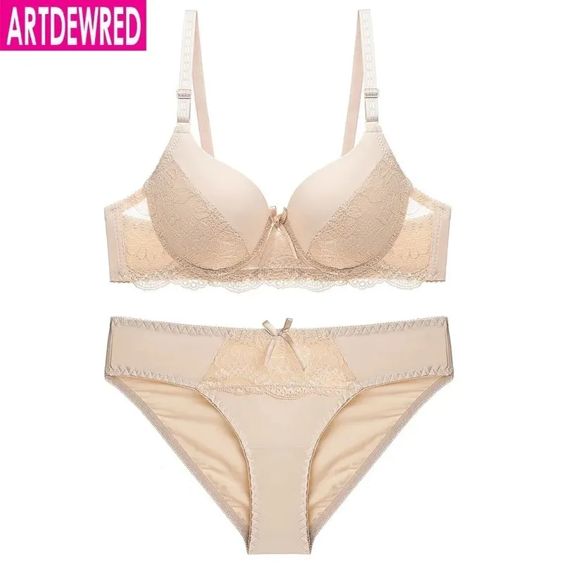 Sexy Lace Bra Sets For Women Bra Comfortable Underwear Set Solid Crop Top Female Lingerie Set Brassiere Bra and Panty Sets — image 4