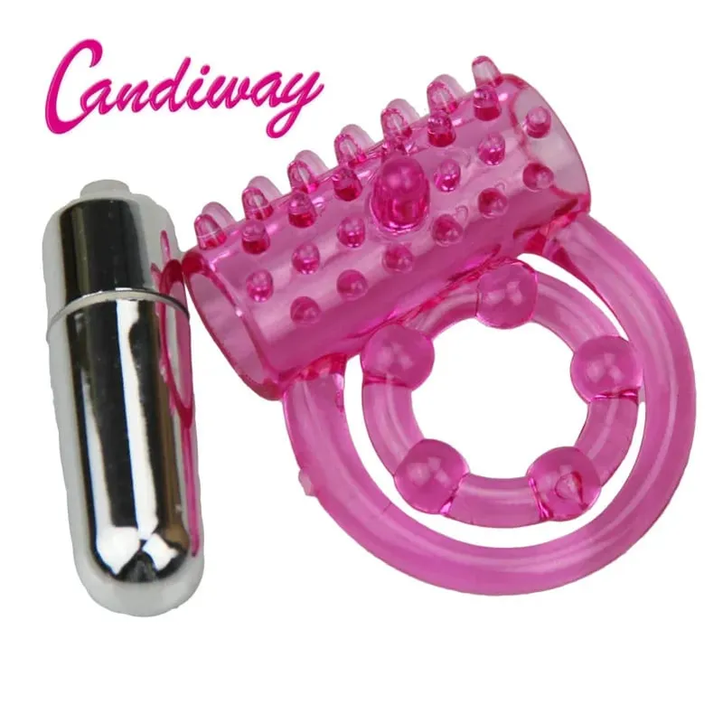 Cincin berganda vibrator kalis air kelentit Masturbasi melancap Bergetar berpanjangan memijak melambatkan ejakulasi getaran Mainan Seks Untuk lelaki
