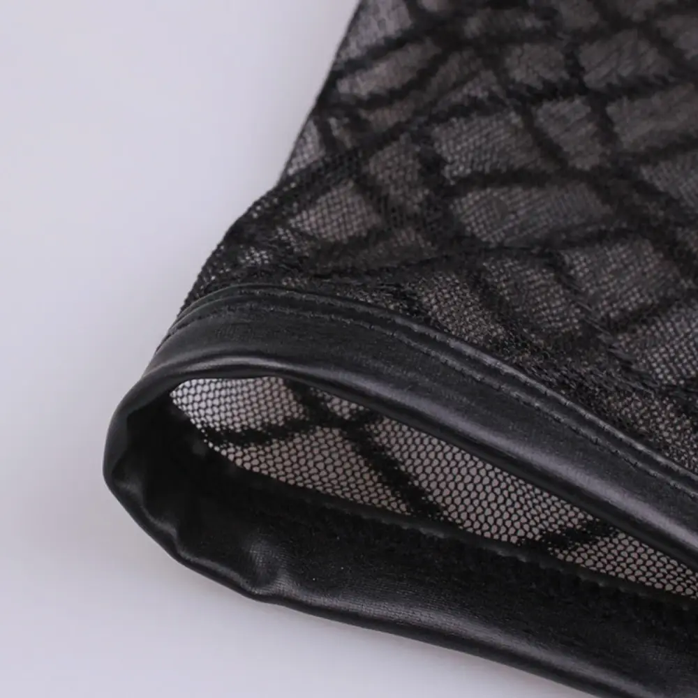 Seksi Nefes Ince Boxer Siyah Erkek Örgü Şeffaf U-dışbükey Iç Çamaşırı Iç Çamaşırı Eşcinsel Giyim Pantolon See Through — image 5