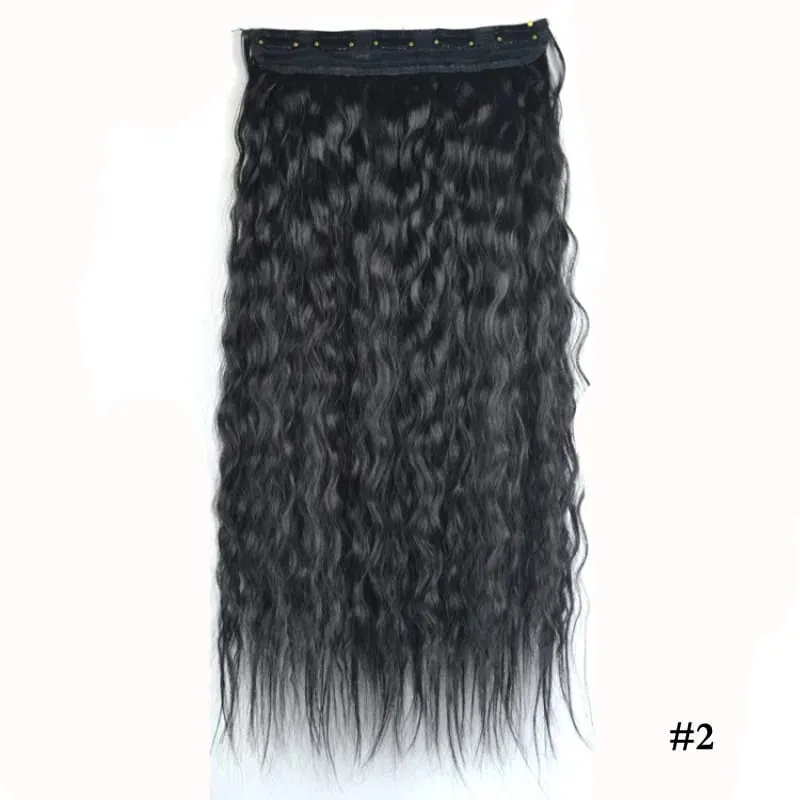 Jeedou Synthetic Clip-in One Piece Hair Extension Vibrant Gradient Kinky Curly Stylish Hairpieces for Nightclub Party Cosplay