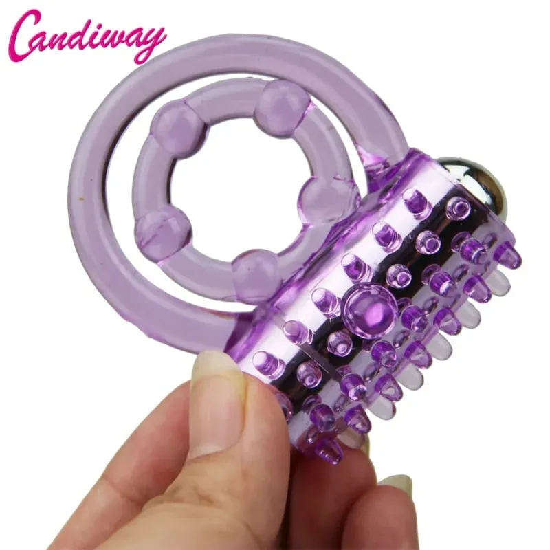 Cincin berganda vibrator kalis air kelentit Masturbasi melancap Bergetar berpanjangan memijak melambatkan ejakulasi getaran Mainan Seks Untuk lelaki