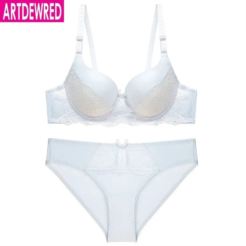 Sexy Lace Bra Sets For Women Bra Comfortable Underwear Set Solid Crop Top Female Lingerie Set Brassiere Bra and Panty Sets — image 6