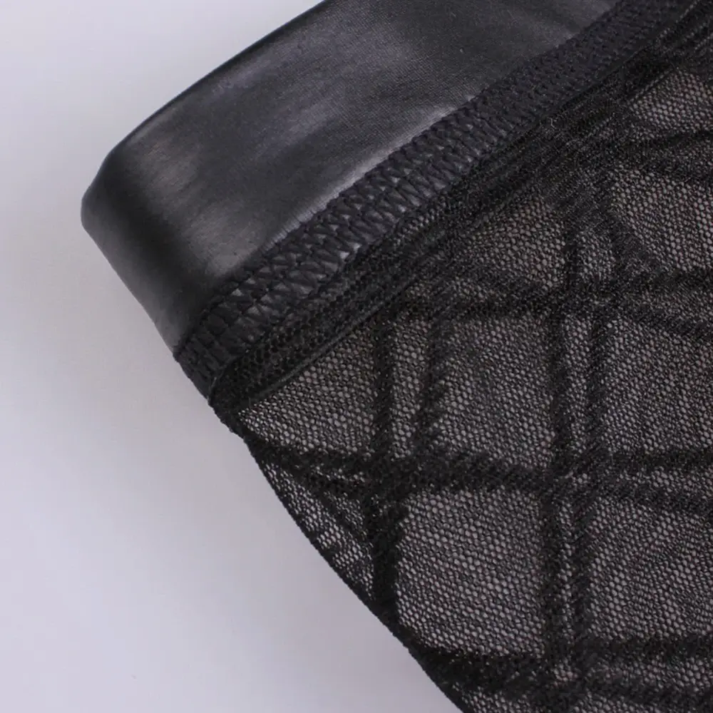 Seksi Nefes Ince Boxer Siyah Erkek Örgü Şeffaf U-dışbükey Iç Çamaşırı Iç Çamaşırı Eşcinsel Giyim Pantolon See Through — image 4