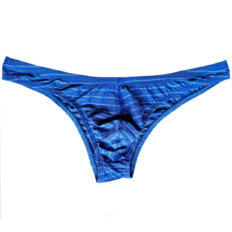 5 Men Sexy Briefs Stripe Bikini Breathable Soft Underwear Cucea Underpants Man Comfortable Gay Pants Cueca Male Panties C903-1 — image 2