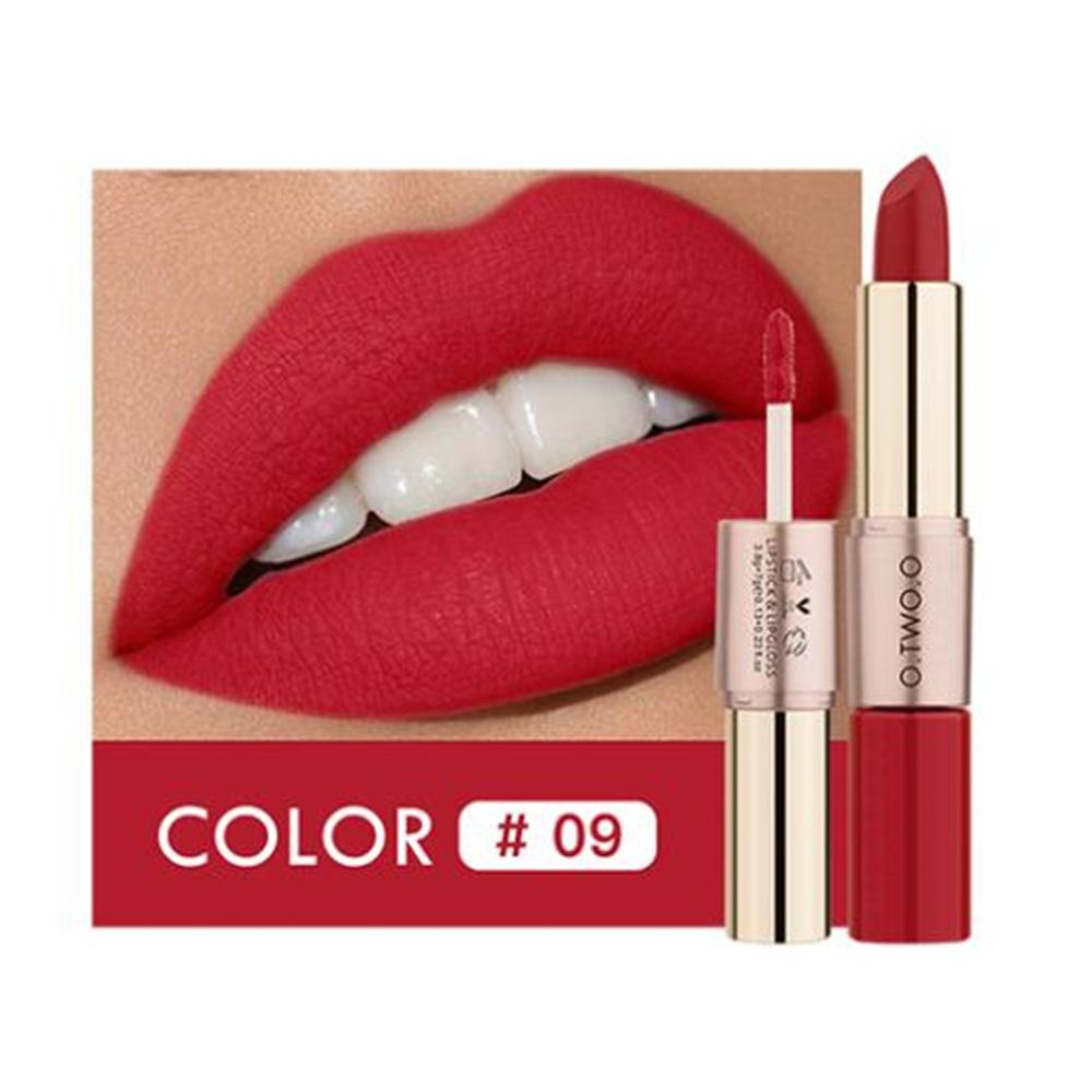 O.TWO.O 2 in 1 Rossetto opaco Lip Gloss Cosmetici Impermeabile Pintalabios Batom Mate Labbra Trucco Rouge 12 colori Stick labbra — image 16