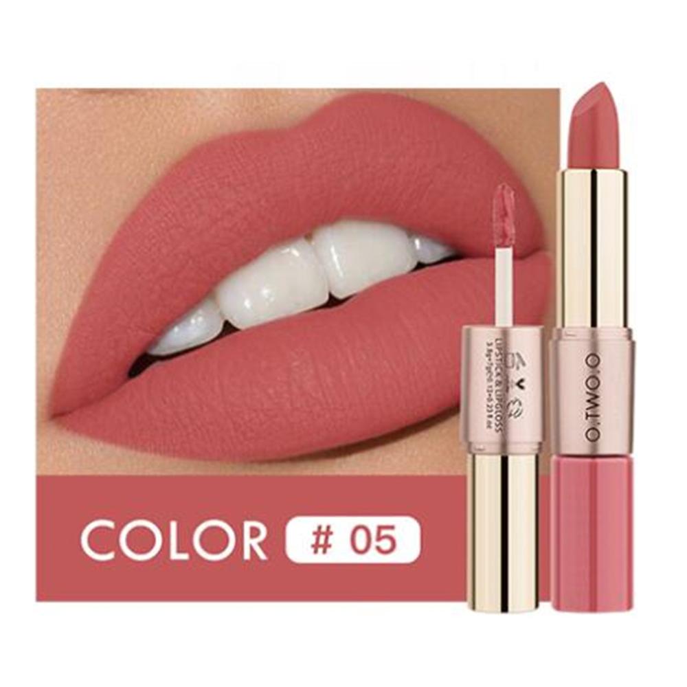 O.TWO.O 2 in 1 Rossetto opaco Lip Gloss Cosmetici Impermeabile Pintalabios Batom Mate Labbra Trucco Rouge 12 colori Stick labbra — image 13