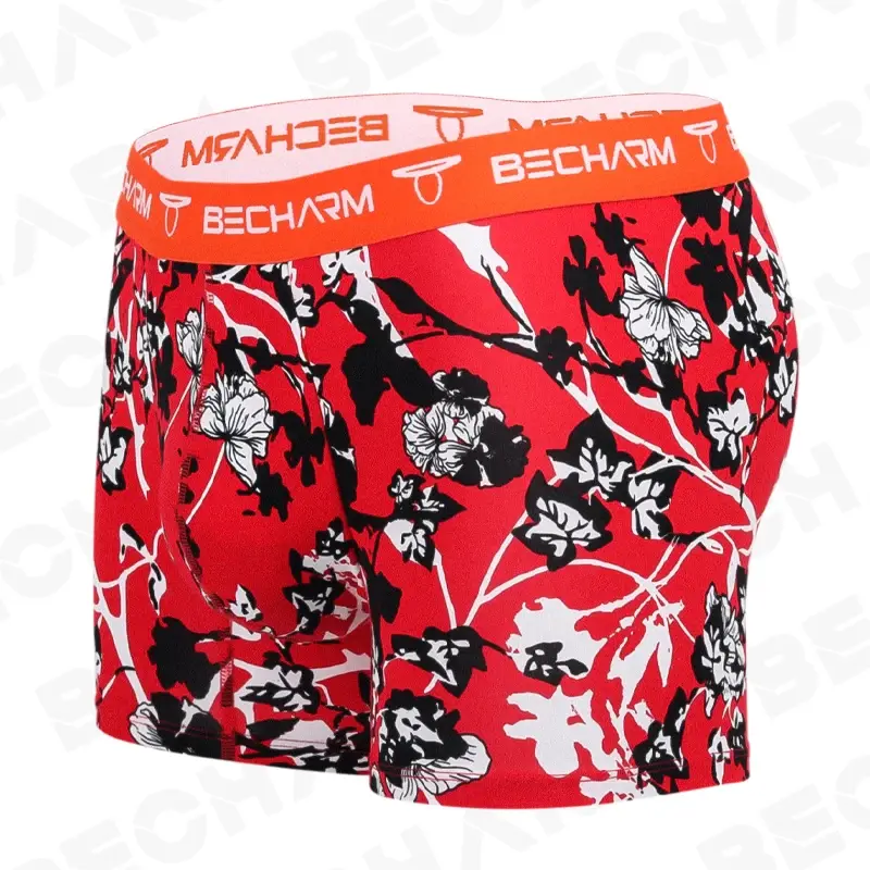 Becharm Men's Panties Boxers Shorts Solid Gray Large Size Set Men Underpants Male Briefs Boxer Man Sexy Clothing Short Homme Hot — image 3