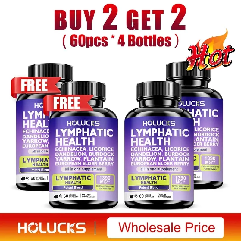 Lymphatic Capsules 1300mg Supplement Support Aids Lipedema Hormone Balance Natural Detox for Clear Skin & Vitality — image 11