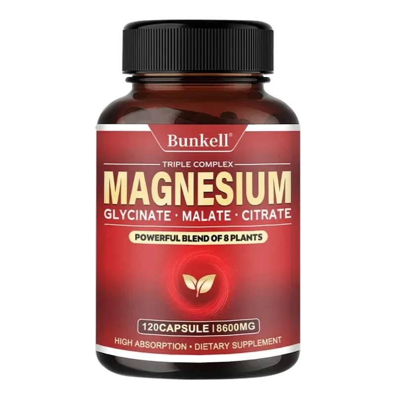 Glycinate de magnésium à haute absorption, citrate de malate, 100 % chélaté, sans OGM, végétarien, sans gluten, 8 600 mg, 120 gélules — image 8