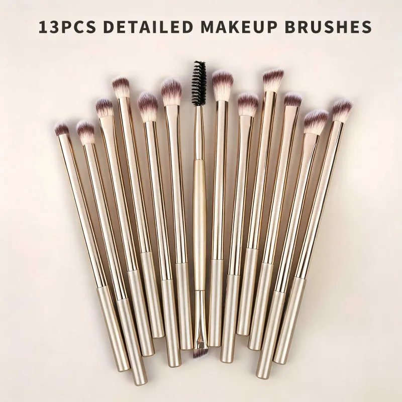 20-Piece Professional Makeup Brushes Set Metal Handle Wand With Velvet Pouch Soft Foundation Eyeshadow Eyebrow Blending Hi — image 4