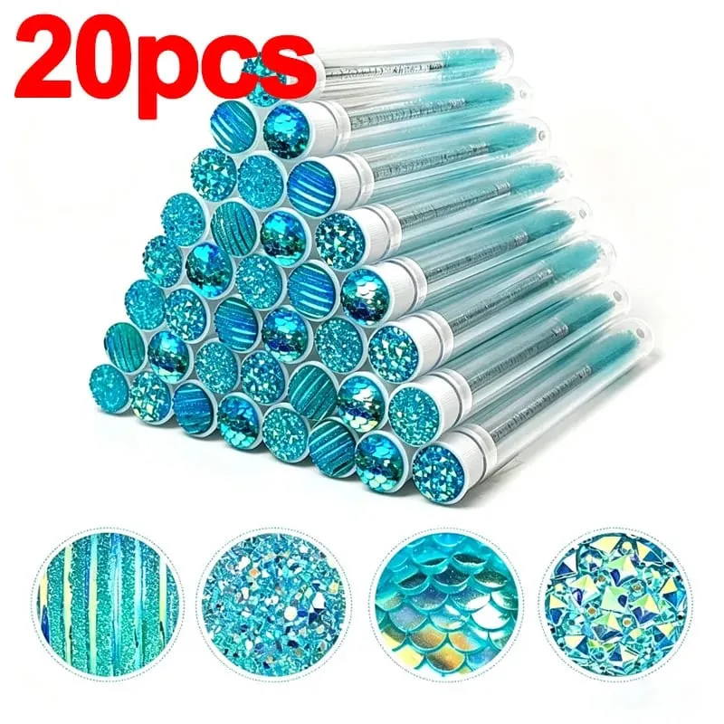 New 20/40pcs Disposable Eyelash Brush Tube Mascara Wands Tubes Dust-proof Lash Spoolies Storage Makeup Tool HZS36 — image 8