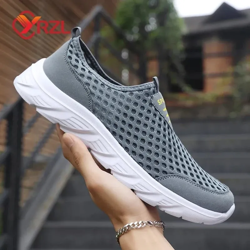Breathable Mesh Shoes Men Slip on Male Casual Sneakers Anti-slip Mens Non Slip Flats Outdoor Walking Shoes for Man