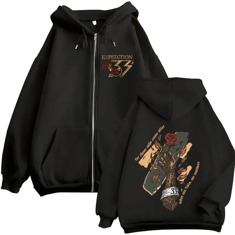 Game Clair Obscur Expedition 33 for Those Who Come After Zipper Hoodies Men Women Clothing Fashion Zip Up Sweatshirt Jacket Coat — image 1